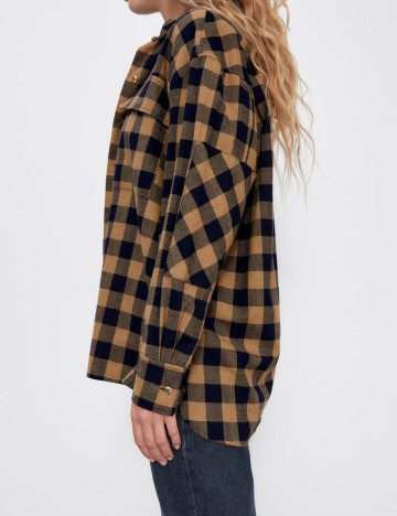 Camasa oversize Zara, carouri, S