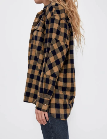 Camasa oversize Zara, carouri, S