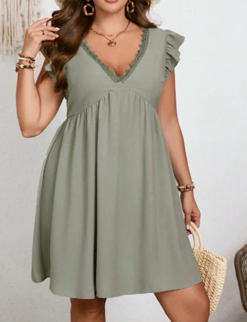 Rochie scurta SHEIN CURVE, verde Verde