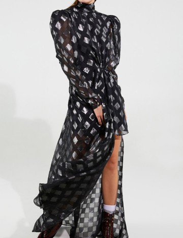 Rochie Motivi, negru/argintiu, XS
