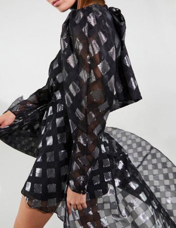Rochie Motivi, negru/argintiu, XS