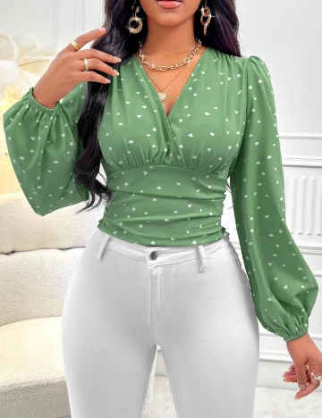 Top SHEIN, verde Verde