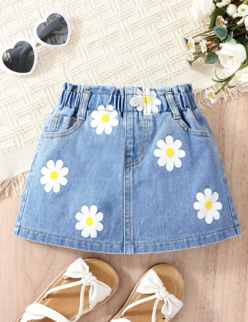 Fusta Shein Kids, albastru