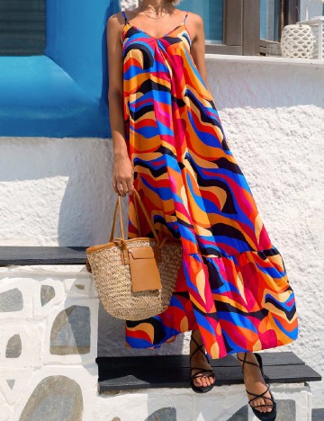 
						Rochie lunga SHEIN, mix culori