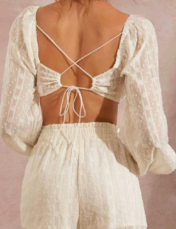 Top SHEIN, ecru