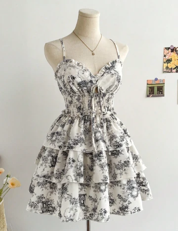 Rochie scurta SHEIN, ecru Alb