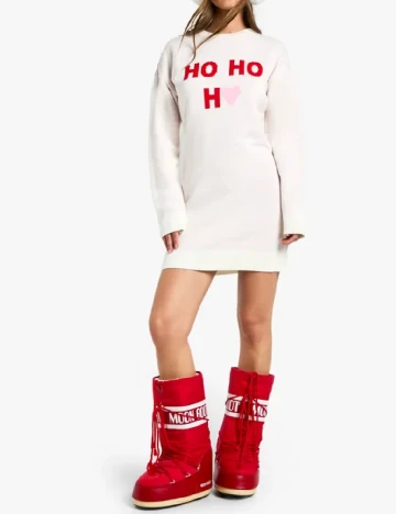 Rochie scurta Boohoo, ecru