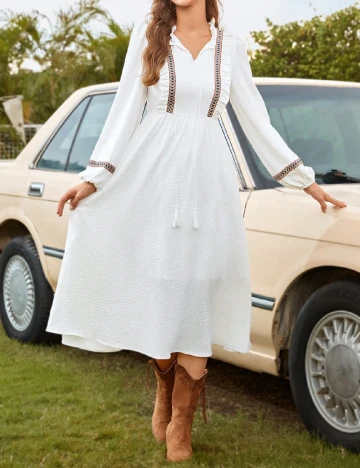 Rochie medie SHEIN, alb Alb