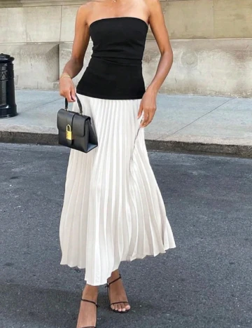Compleu SHEIN, alb/negru Negru