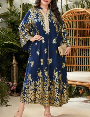 Rochie lunga SHEIN CURVE, albastru Albastru