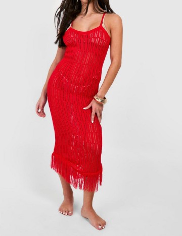 
						Rochie de plaja Boohoo, rosu