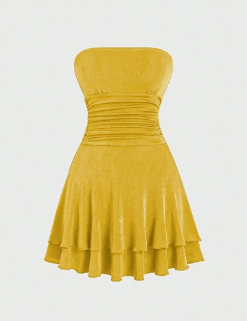 Rochie scurta SHEIN, galben Galben