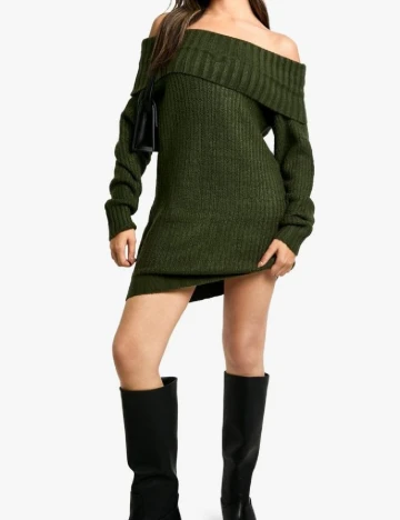 Rochie scurta Boohoo, verde
