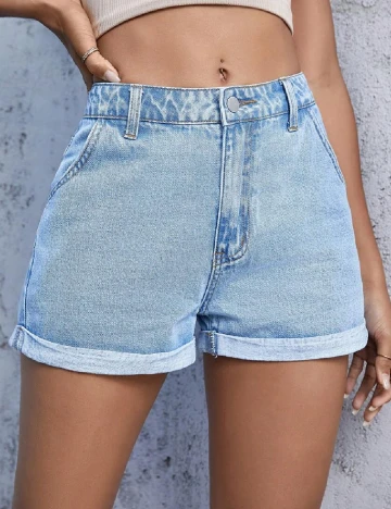 Pantaloni scurti SHEIN, albastru Albastru