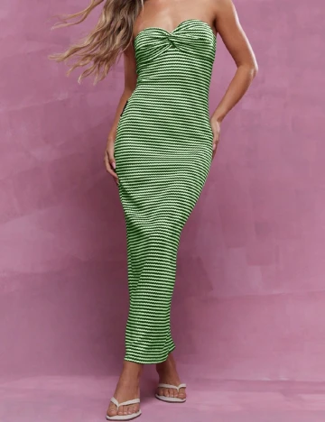 Rochie lunga Missguided, verde Verde