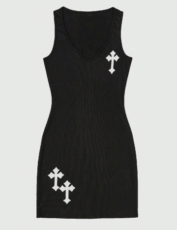 Rochie scurta Romwe, negru