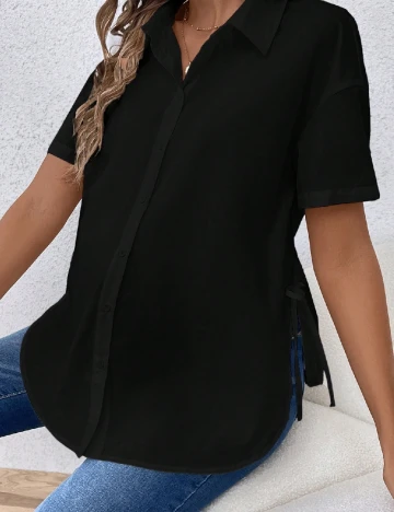 Camasa SHEIN Maternity, negru Negru