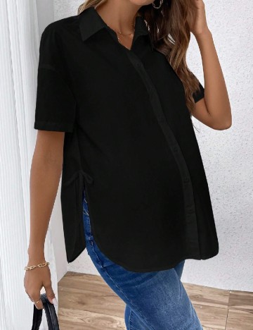 Camasa SHEIN Maternity, negru
