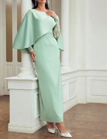 Rochie lunga MOTF, verde Verde