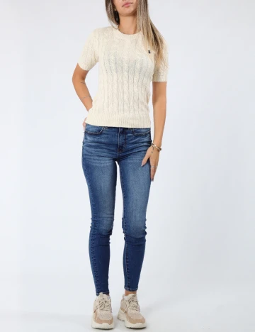 Bluza Polo Ralph Lauren, ecru Alb