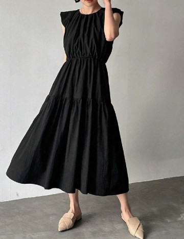 
						Rochie lunga Friful, negru