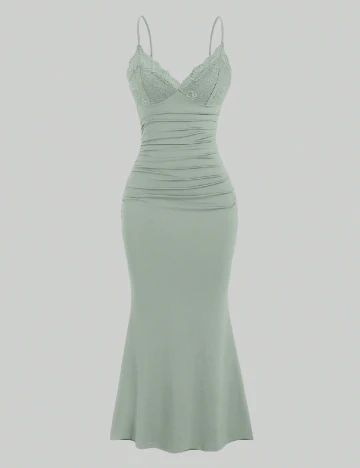 Rochie lunga SHEIN, verde Verde