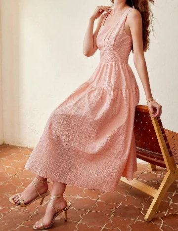 Rochie lunga MOTF, roz Roz
