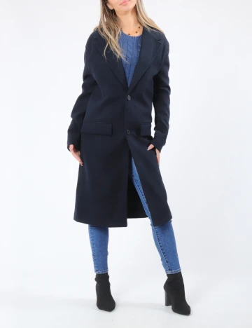 Palton oversize Zara, bleumarin Albastru