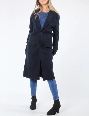 Palton oversize Zara, bleumarin Albastru
