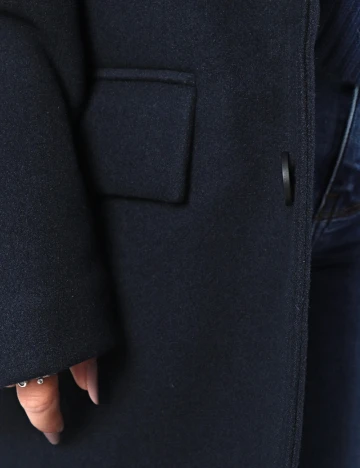 Palton oversize Zara, bleumarin Albastru