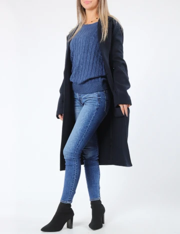 Palton oversize Zara, bleumarin Albastru