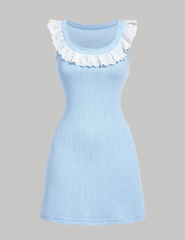 Rochie scurta SHEIN, albastru Albastru