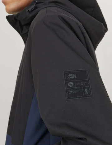 Geaca Jack&Jones, negru/albastru Negru