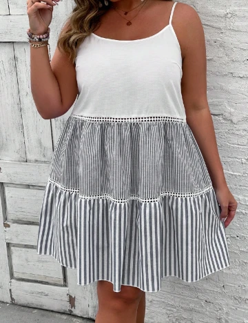 Rochie scurta SHEIN CURVE, alb Alb