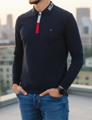 Bluza Tommy Hilfiger, bleumarin inchis