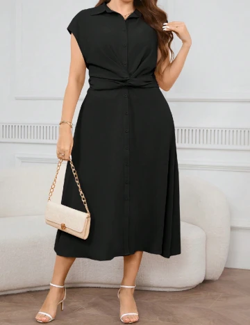 Rochie lunga SHEIN CURVE, negru Negru