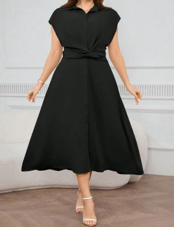 Rochie lunga SHEIN CURVE, negru Negru
