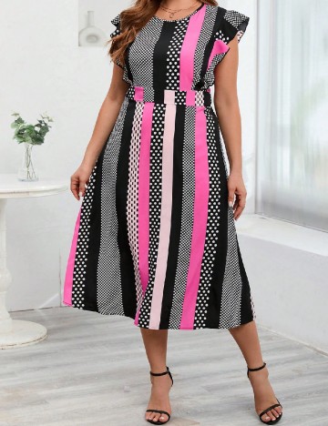 
						Rochie medie SHEIN CURVE, mix culori