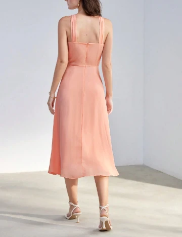 Rochie medie MOTF, piersica Portocaliu