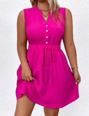 Rochie scurta SHEIN CURVE, roz Roz