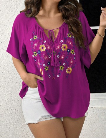 
						Tricou SHEIN CURVE, violet