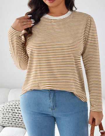 Bluza SHEIN CURVE, maro Maro