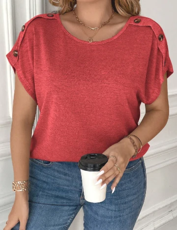 Bluza SHEIN CURVE, roz Roz