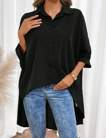 Camasa SHEIN, negru Negru