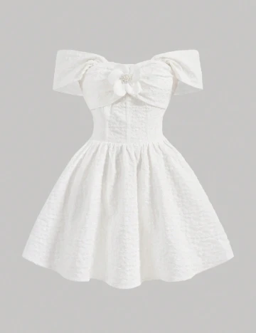 Rochie scurta SHEIN, alb Alb