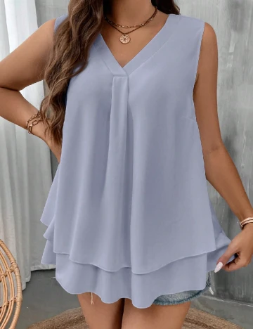 Bluza SHEIN CURVE, albastru Albastru