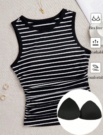 
						Maiou SHEIN, negru/alb