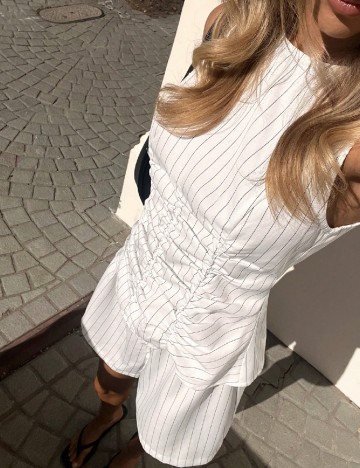 Compleu Forever 21, alb/negru