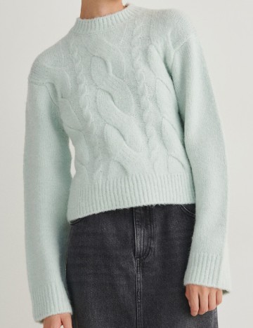 
						Pulover Reserved, verde deschis