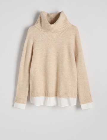 
						Pulover Reserved, crem